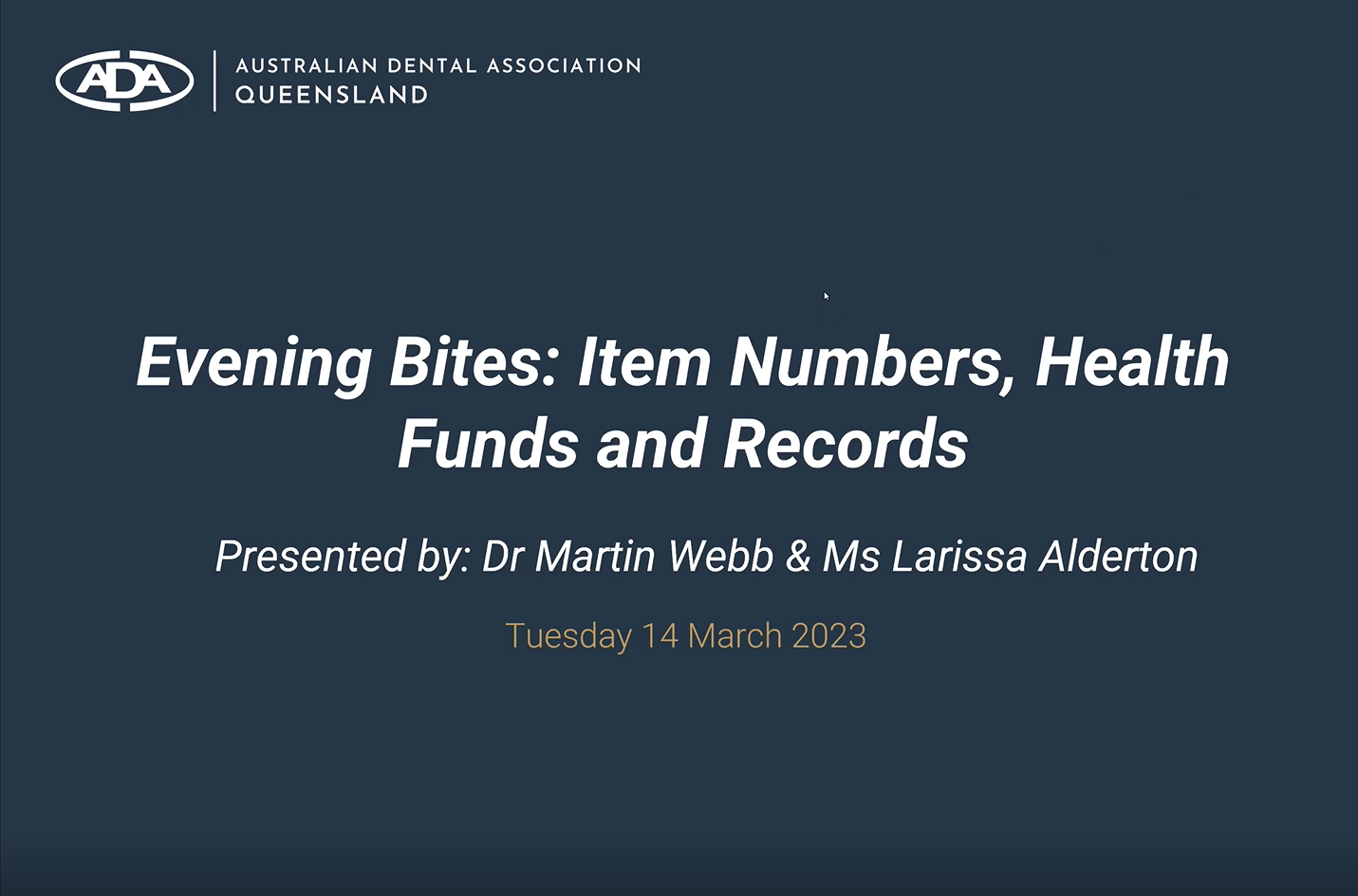 Evening Bites: Item Numbers Health Funds and Records